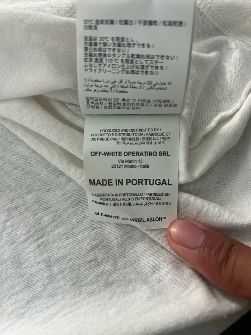 NWT Off-White Tape Arrows Graphic Logo White Cotton Crewneck Streetwear‎ Tee XL